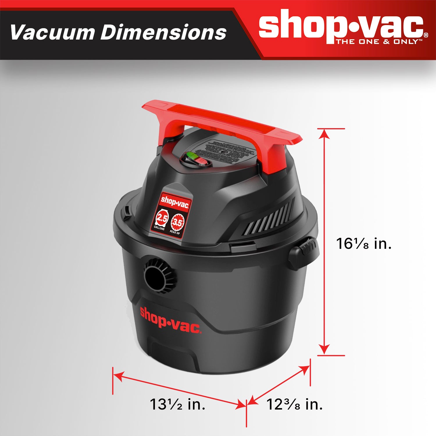 Shop-Vac®2.5 Gallon 2.5 Peak HP Wet/Dry Vacuum - Image 4
