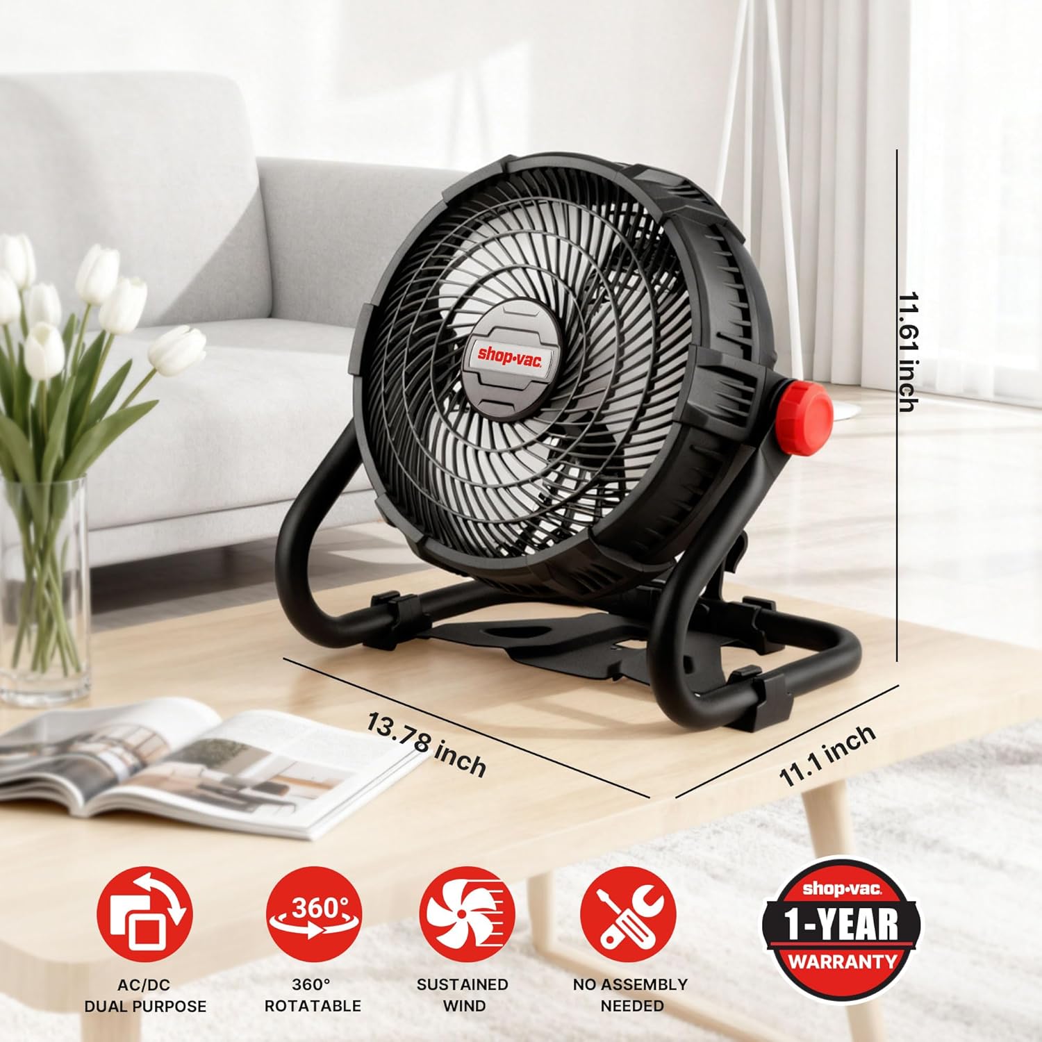 Shop-Vac® 12-Inch Portable Fan - Image 2