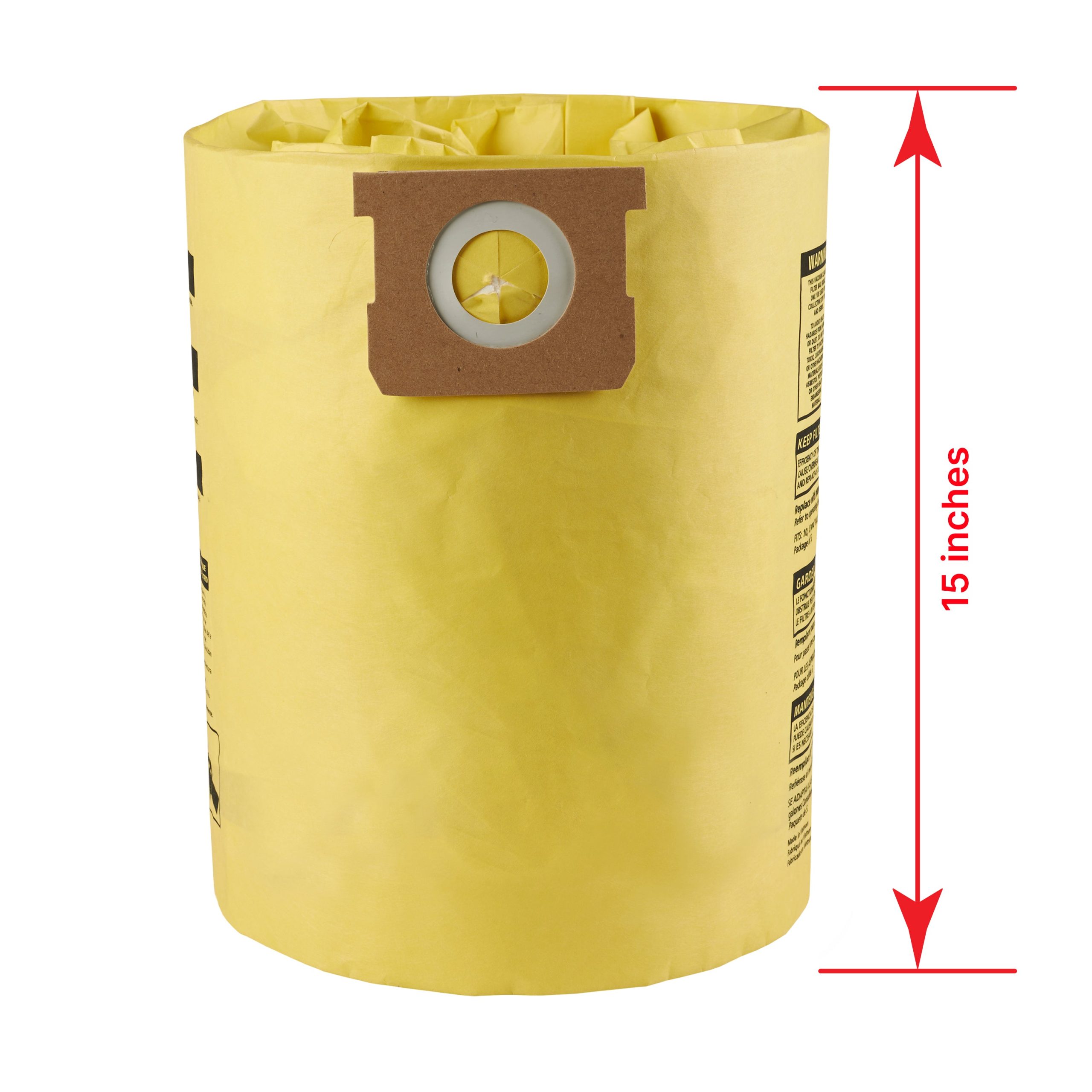 Shop-Vac® 10-14 Gallon High Efficiency Disposable Filter Bags (5 pack) - Image 2